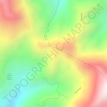 Las Guadas topographic map, elevation, terrain
