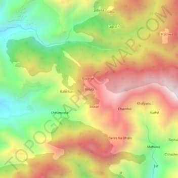 Balag topographic map, elevation, terrain