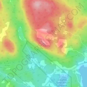 Chickahominy Mountain topographic map, elevation, terrain