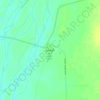 Jundah topographic map, elevation, terrain