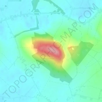 Knockma topographic map, elevation, terrain