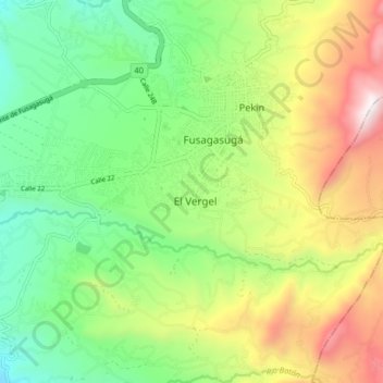 Marsella topographic map, elevation, terrain