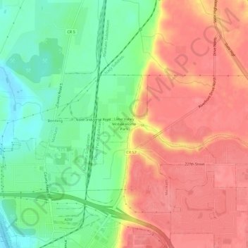 Lime Valley Mobile Home Park topographic map, elevation, terrain