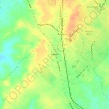 Royder topographic map, elevation, terrain