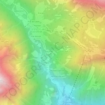 Vallascia topographic map, elevation, terrain
