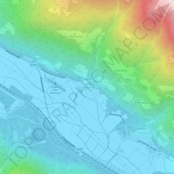 Lengberg topographic map, elevation, terrain