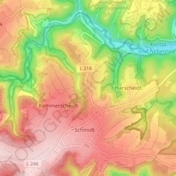 Froitscheidt topographic map, elevation, terrain