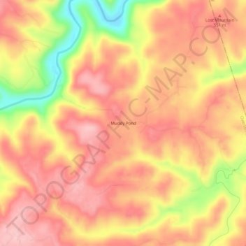 Muddy Pond topographic map, elevation, terrain
