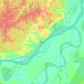 Nauta topographic map, elevation, terrain