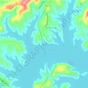 Radical topographic map, elevation, terrain