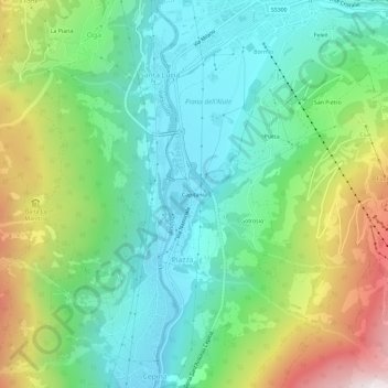 Capitania topographic map, elevation, terrain