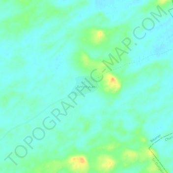 Amritwasi topographic map, elevation, terrain