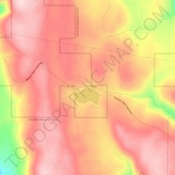 Tollgate topographic map, elevation, terrain