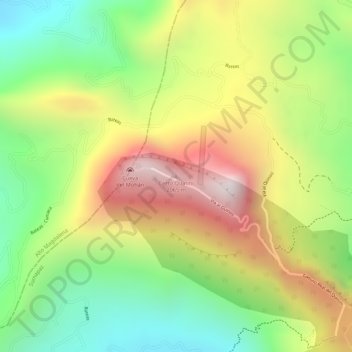 Cerro Quinini topographic map, elevation, terrain