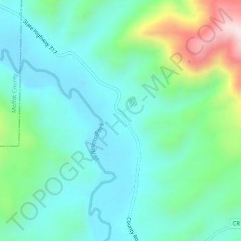 Pagoda topographic map, elevation, terrain