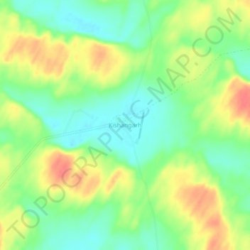 Kishangarh topographic map, elevation, terrain