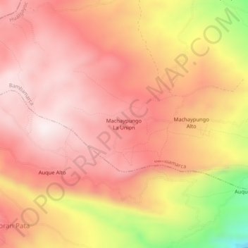 Machaypungo La Union topographic map, elevation, terrain