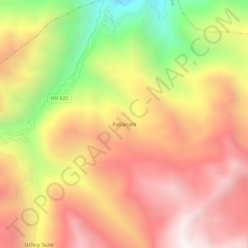 Paltarumi topographic map, elevation, terrain