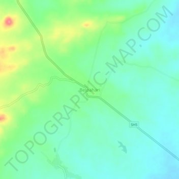 Belpahari topographic map, elevation, terrain