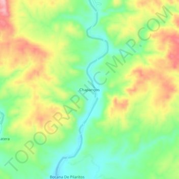 Chapangos topographic map, elevation, terrain