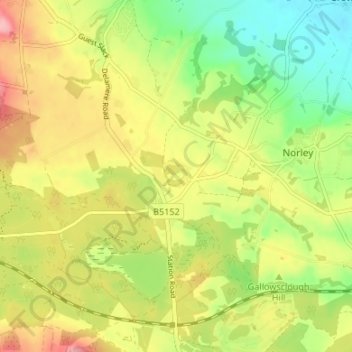Flaxmere topographic map, elevation, terrain