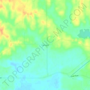 Cub Lake topographic map, elevation, terrain