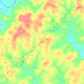 Piney topographic map, elevation, terrain