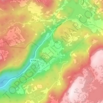 Helgeland topographic map, elevation, terrain