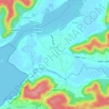 Siolim topographic map, elevation, terrain