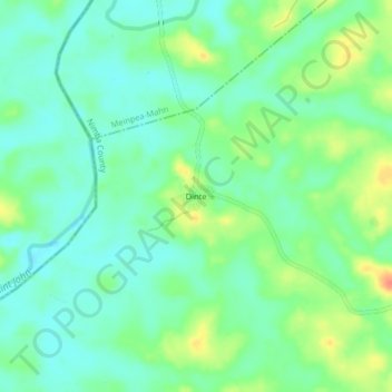 Dinte topographic map, elevation, terrain