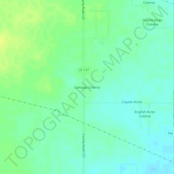 Goldapp Colonia topographic map, elevation, terrain