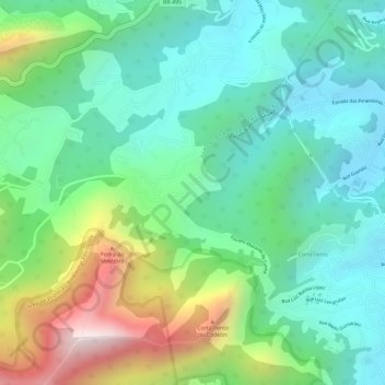 CPX DO JARDIM SERRANO topographic map, elevation, terrain