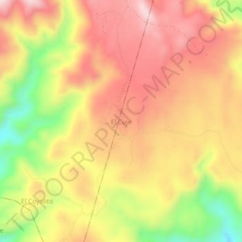 El Cuje topographic map, elevation, terrain