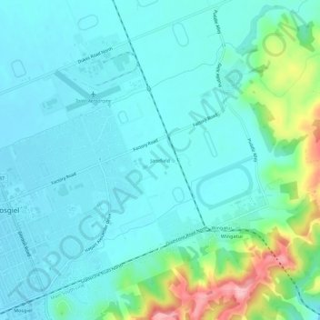 Janefield topographic map, elevation, terrain
