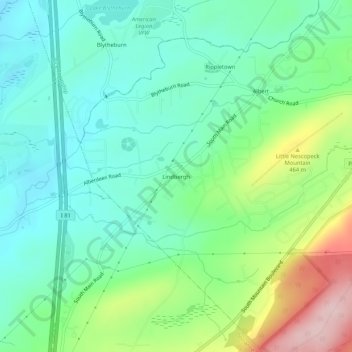 Lindbergh topographic map, elevation, terrain