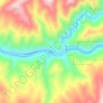 Avery topographic map, elevation, terrain
