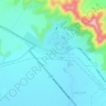 Saraw Lower topographic map, elevation, terrain