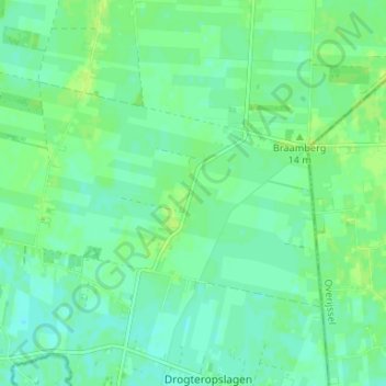 Linderveld topographic map, elevation, terrain