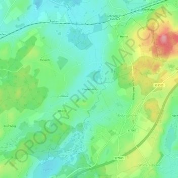 Vorderköhr topographic map, elevation, terrain