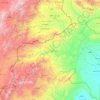 North Wazīristān Agency topographic map, elevation, terrain
