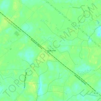 Early Branch topographic map, elevation, terrain