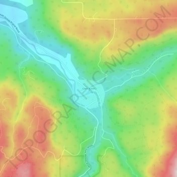 Glen Avon topographic map, elevation, terrain