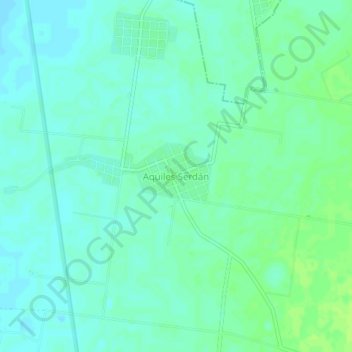 Aquiles Serdán topographic map, elevation, terrain