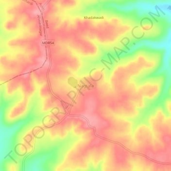 Nagtala topographic map, elevation, terrain