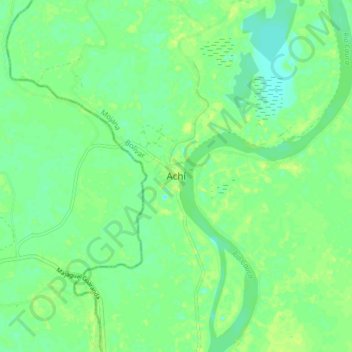 Achí topographic map, elevation, terrain