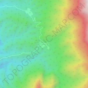 Burmahan topographic map, elevation, terrain