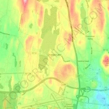 Orange Lake topographic map, elevation, terrain