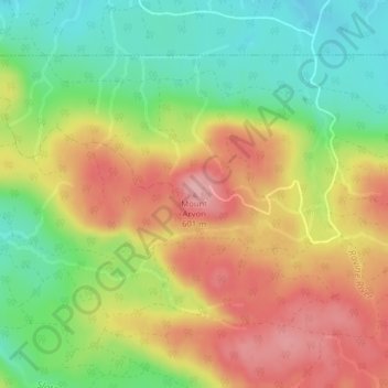 Mount Arvon topographic map, elevation, terrain