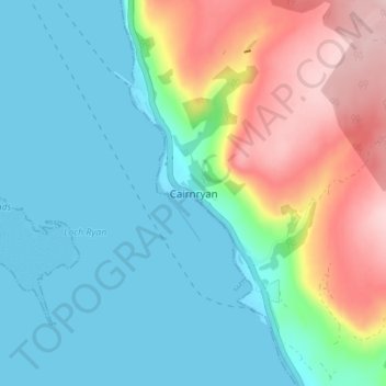 Cairnryan topographic map, elevation, terrain