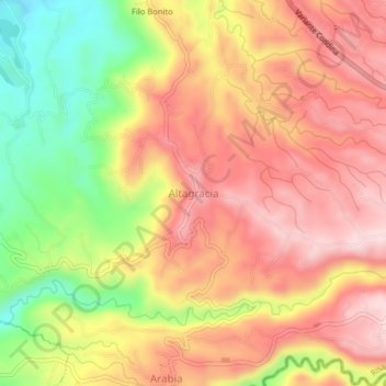 Altagracia topographic map, elevation, terrain